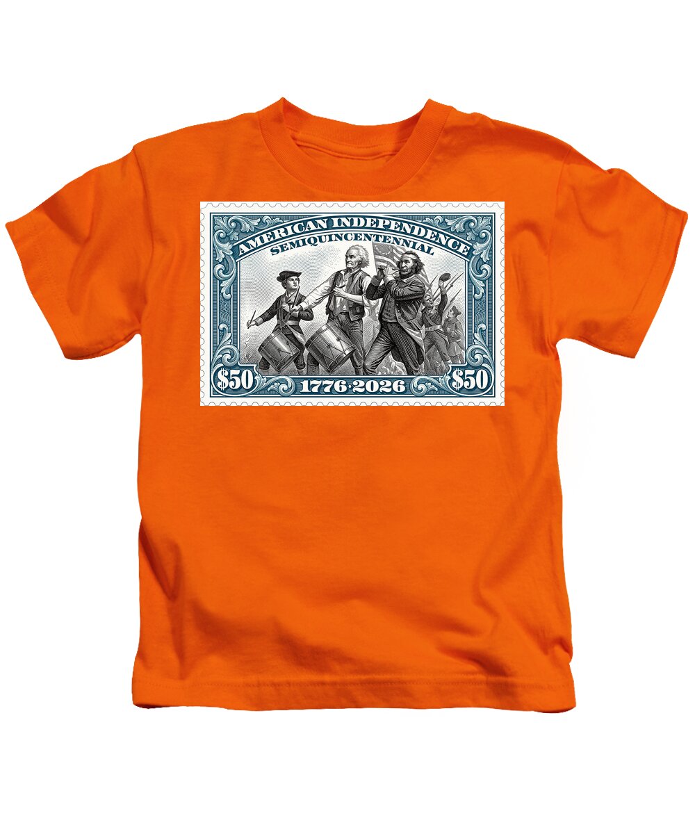 Spirit of '76 Stamp $50 - Kids T-Shirt