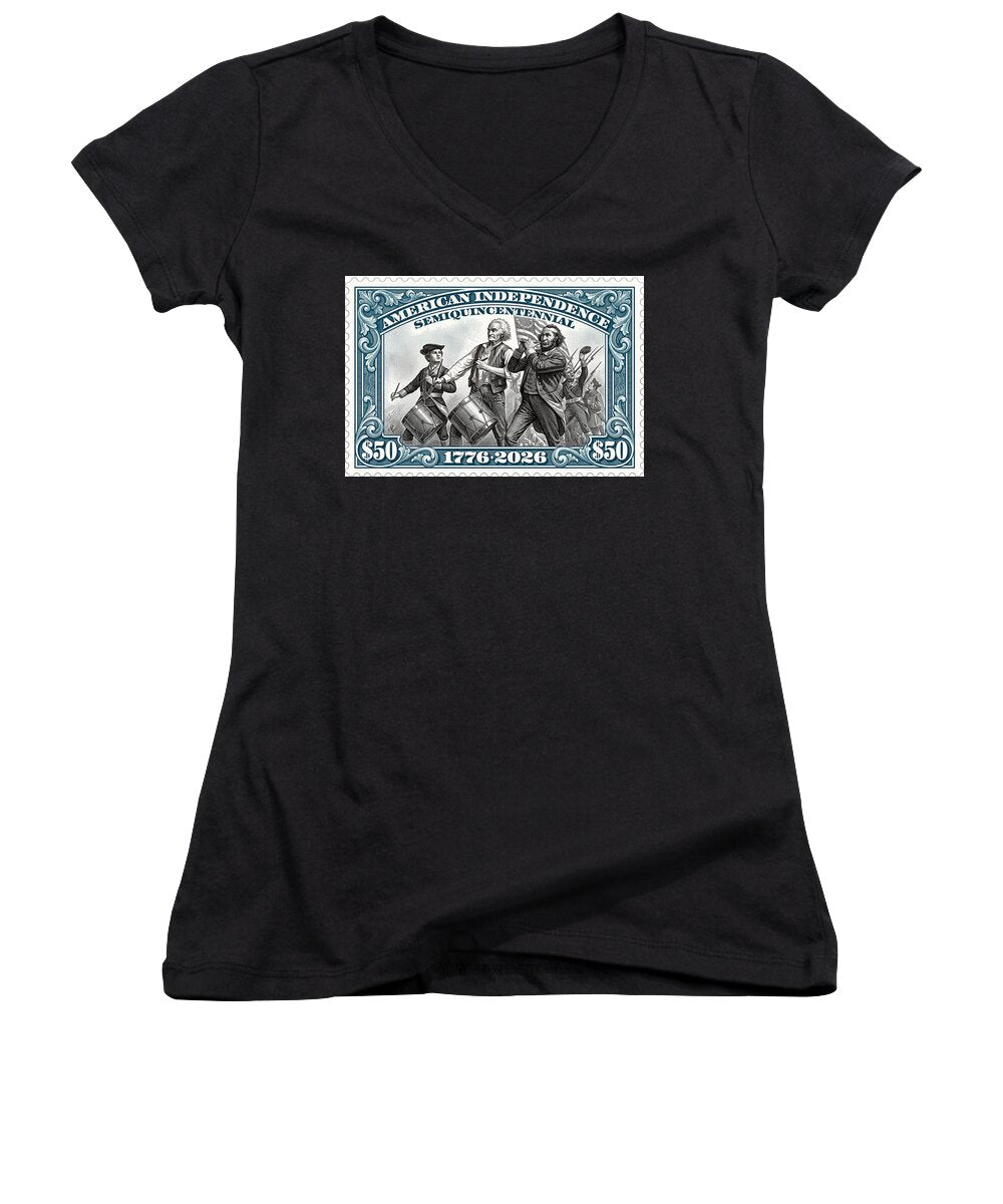 Spirit of '76 Stamp $50 - Women's V-Neck