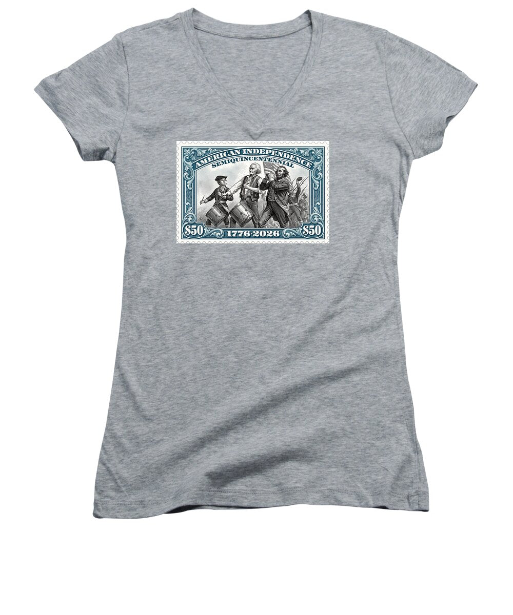 Spirit of '76 Stamp $50 - Women's V-Neck