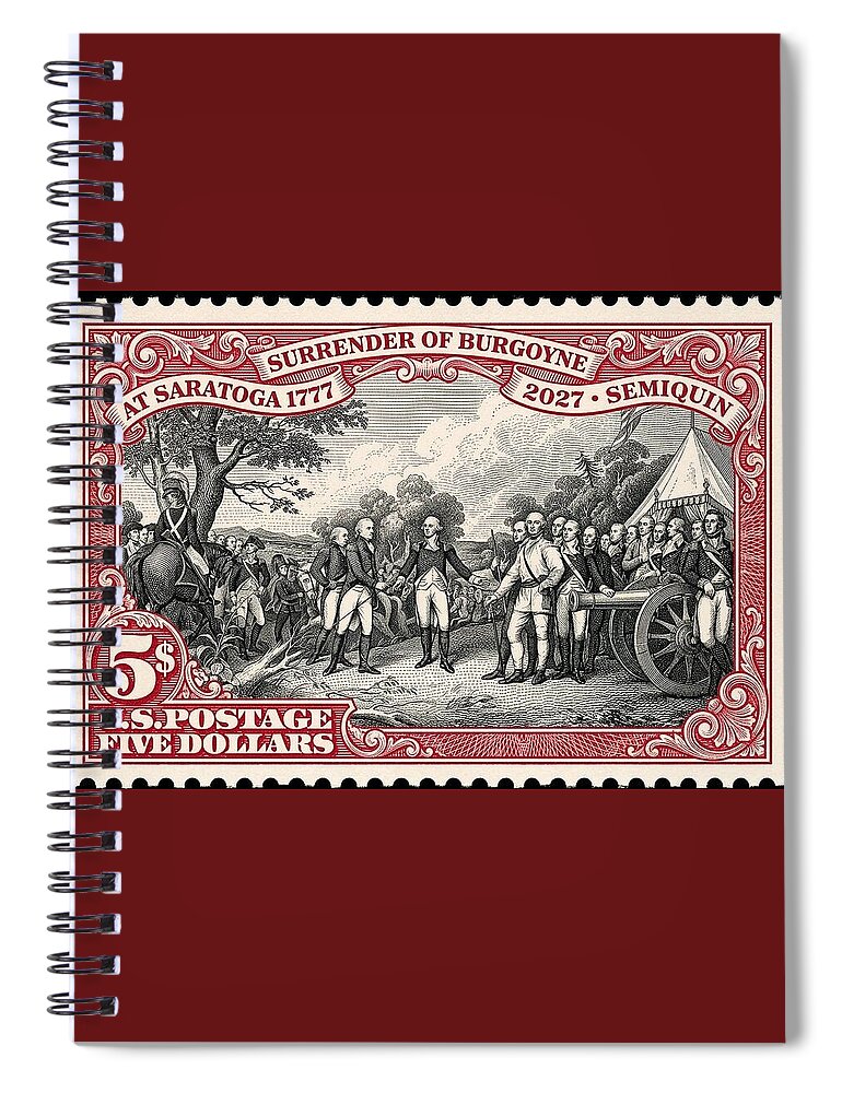 Surrender at Saratoga $5 - Spiral Notebook