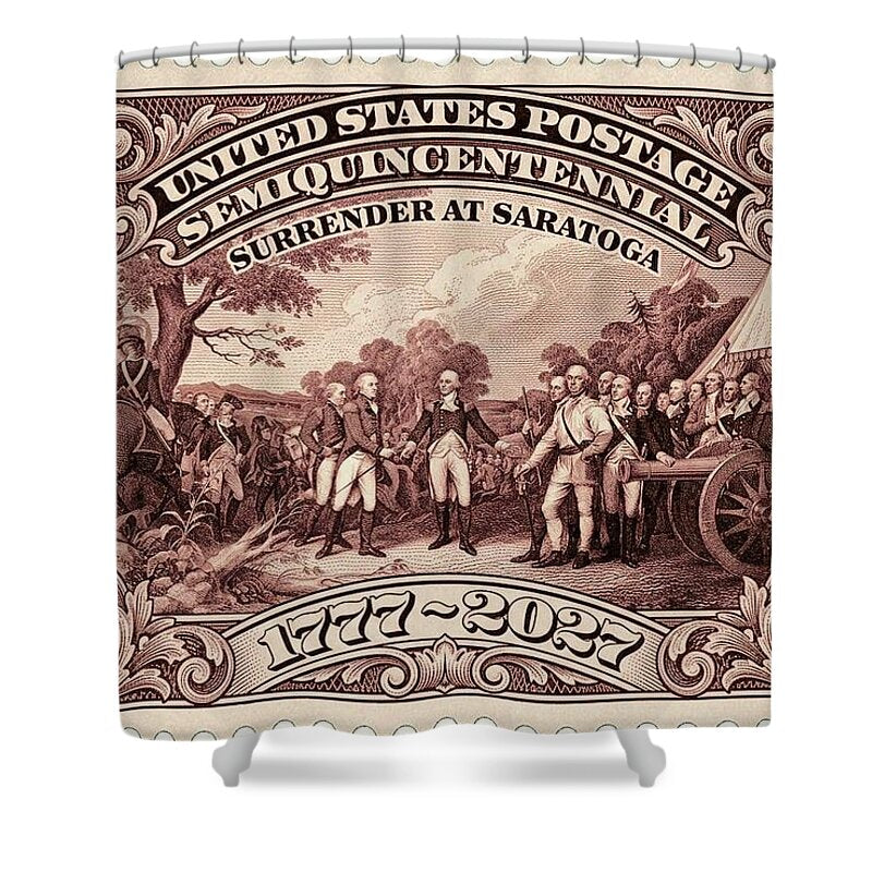 Surrender at Saratoga $99 Stamp - Shower Curtain