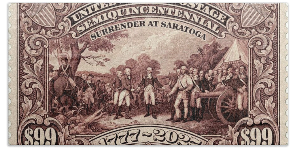 Surrender at Saratoga $99 Stamp - Bath Towel