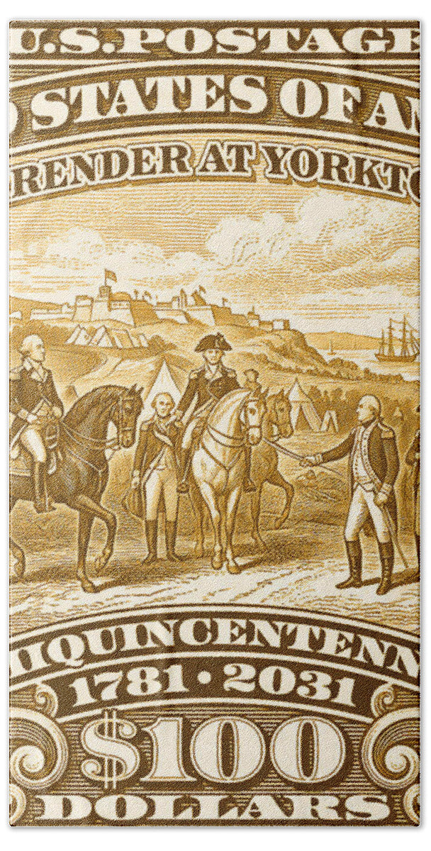 Surrender at Yorktown $100 - Bath Towel