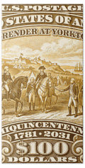 Surrender at Yorktown $100 - Bath Towel