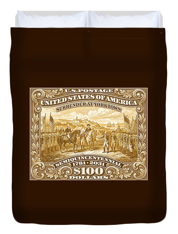 Surrender at Yorktown $100 - Duvet Cover