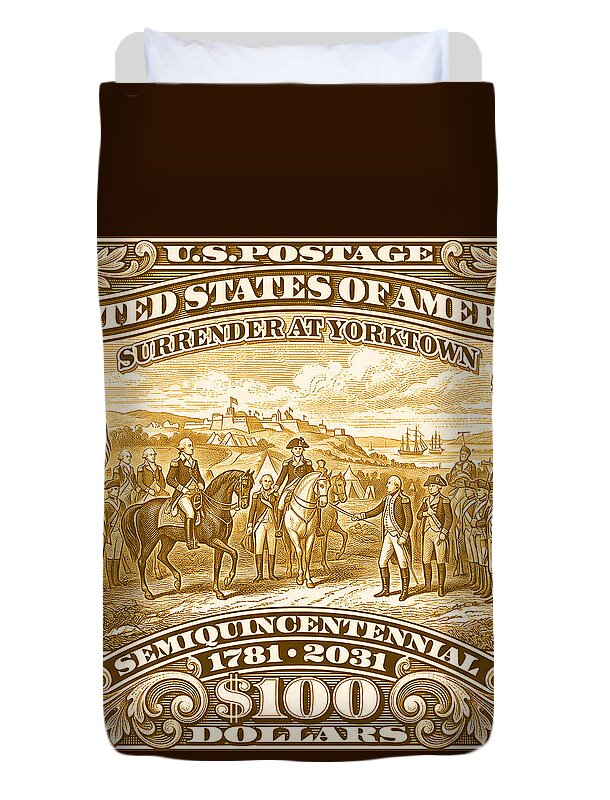 Surrender at Yorktown $100 - Duvet Cover