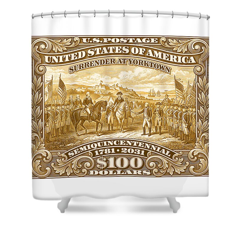 Surrender at Yorktown $100 - Shower Curtain