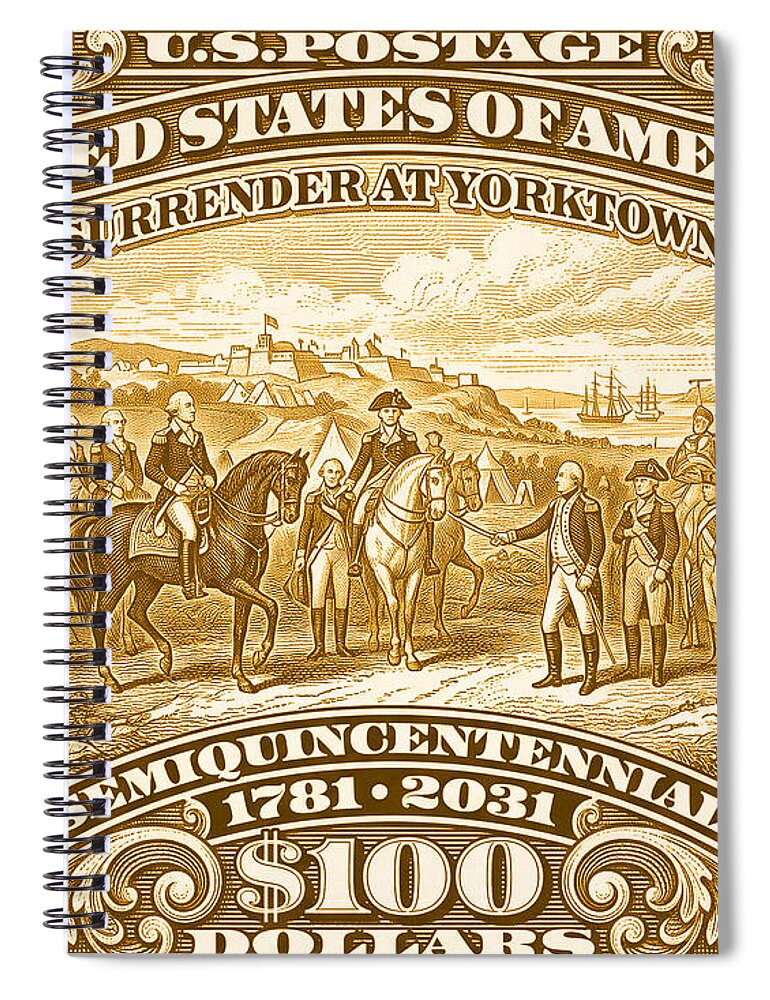 Surrender at Yorktown $100 - Spiral Notebook