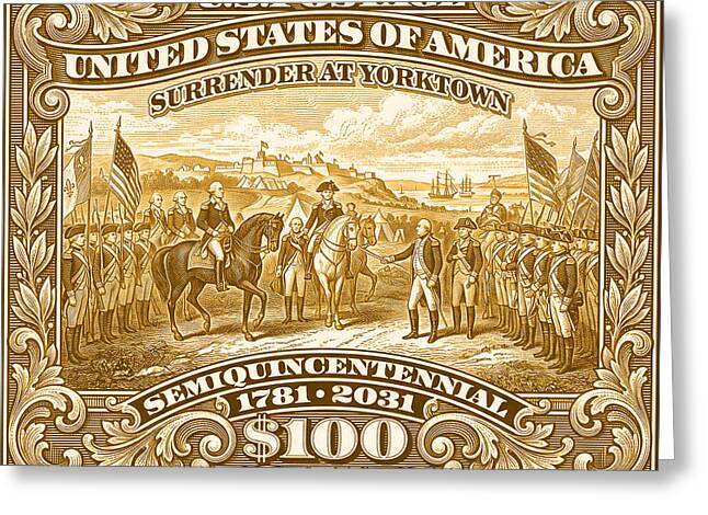 Surrender at Yorktown $1000 - Greeting Card