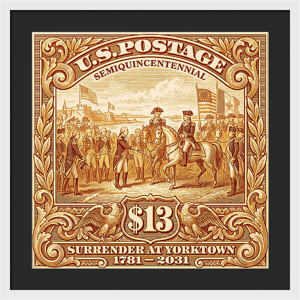 Surrender at Yorktown $13 - Framed Print