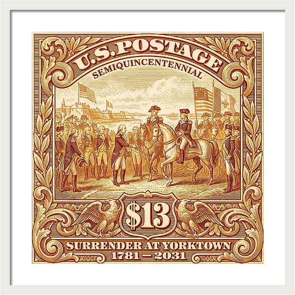 Surrender at Yorktown $13 - Framed Print