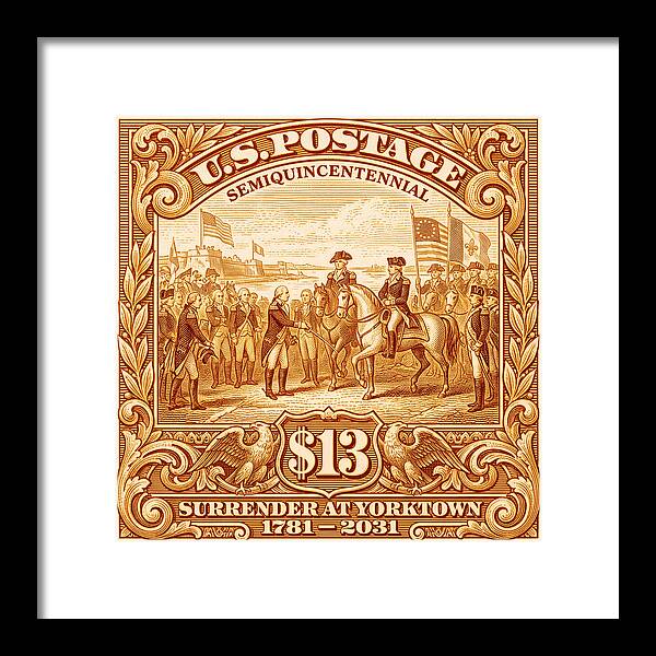 Surrender at Yorktown $13 - Framed Print