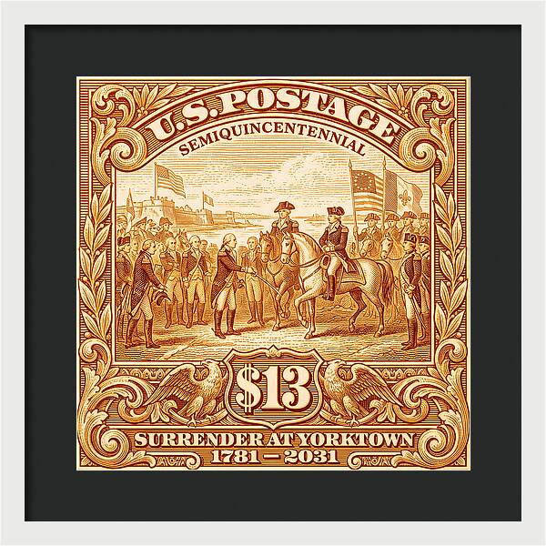 Surrender at Yorktown $13 - Framed Print
