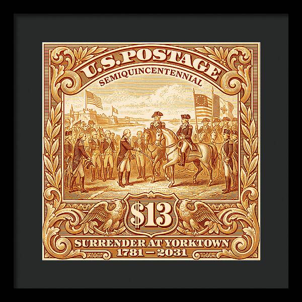 Surrender at Yorktown $13 - Framed Print
