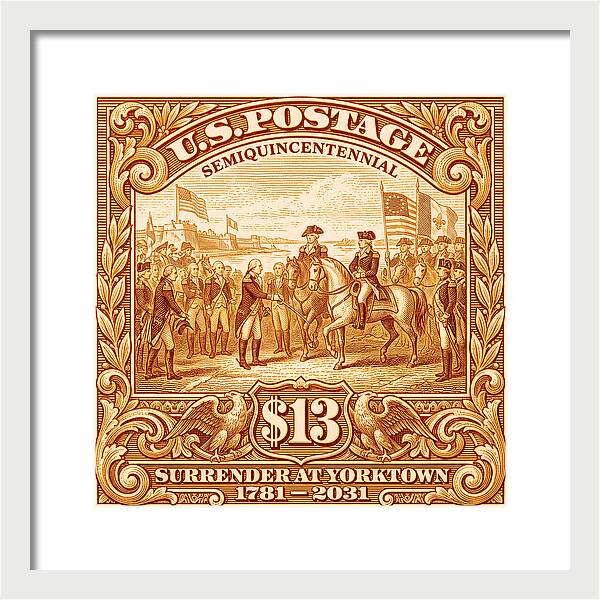 Surrender at Yorktown $13 - Framed Print