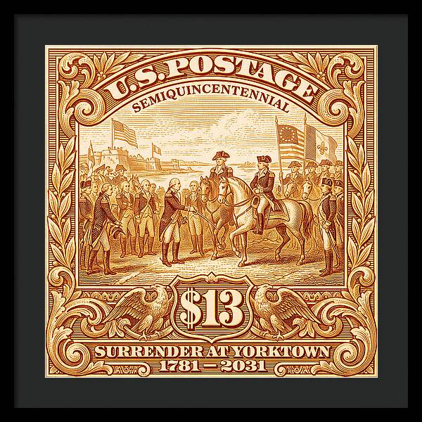 Surrender at Yorktown $13 - Framed Print