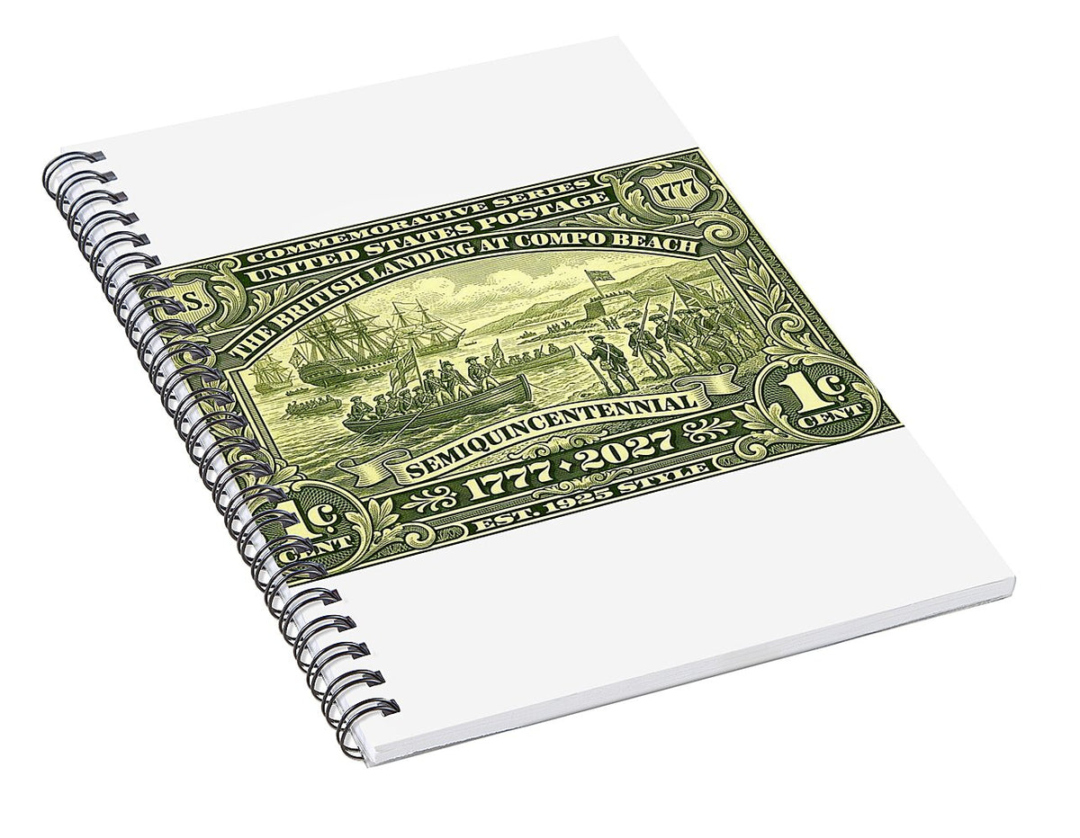 The British Landing at Compo 1c - Spiral Notebook