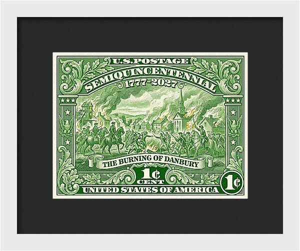 The Burning of Danbury 1c - Framed Print