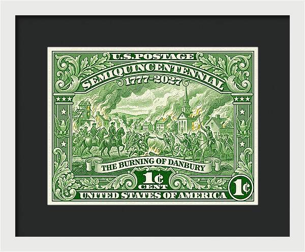 The Burning of Danbury 1c - Framed Print