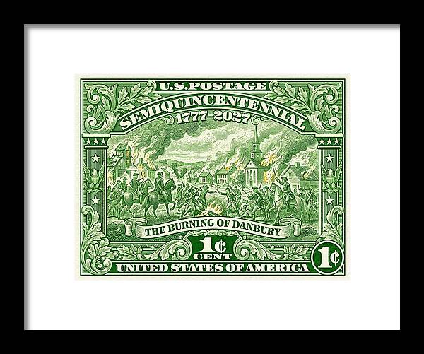 The Burning of Danbury 1c - Framed Print