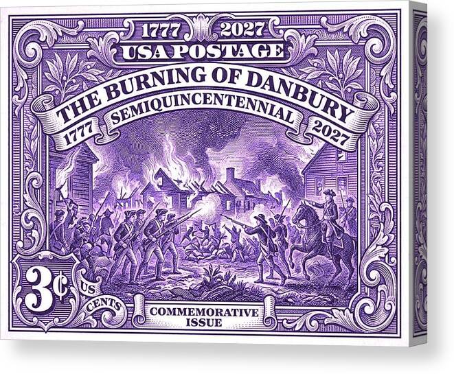 The Burning of Danbury 3c - Canvas Print