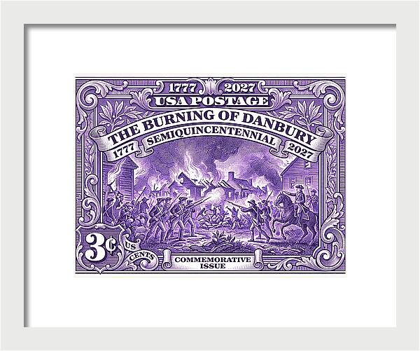 The Burning of Danbury 3c - Framed Print