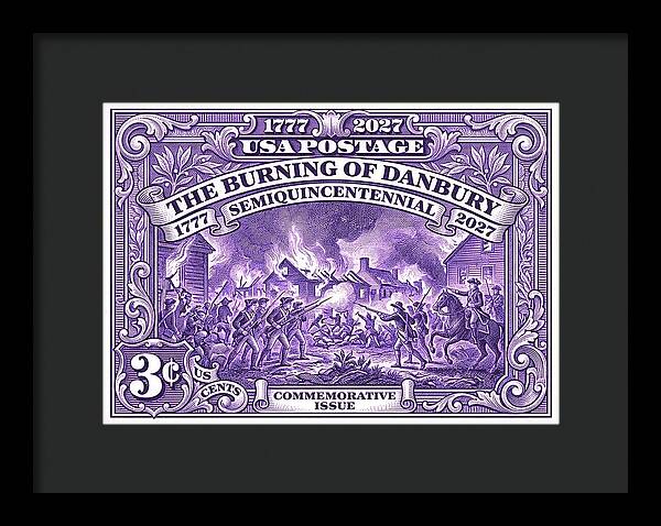 The Burning of Danbury 3c - Framed Print