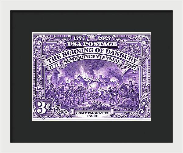 The Burning of Danbury 3c - Framed Print