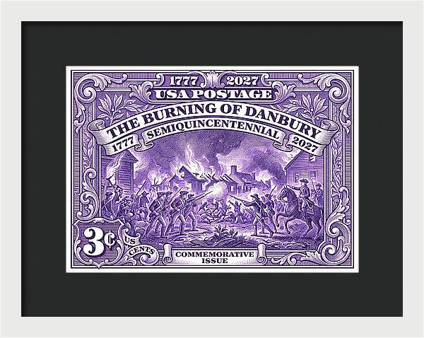 The Burning of Danbury 3c - Framed Print