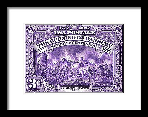 The Burning of Danbury 3c - Framed Print