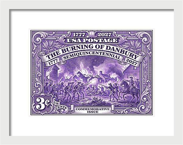 The Burning of Danbury 3c - Framed Print