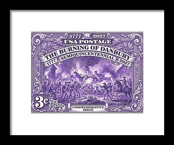The Burning of Danbury 3c - Framed Print