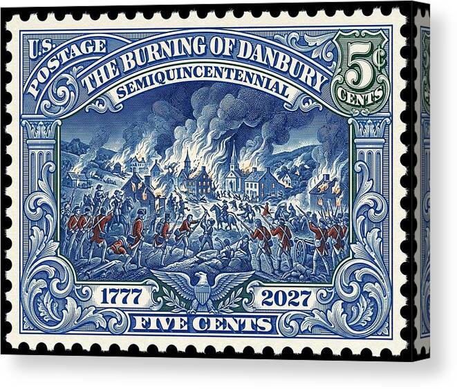 The Burning of Danbury 5c - Canvas Print