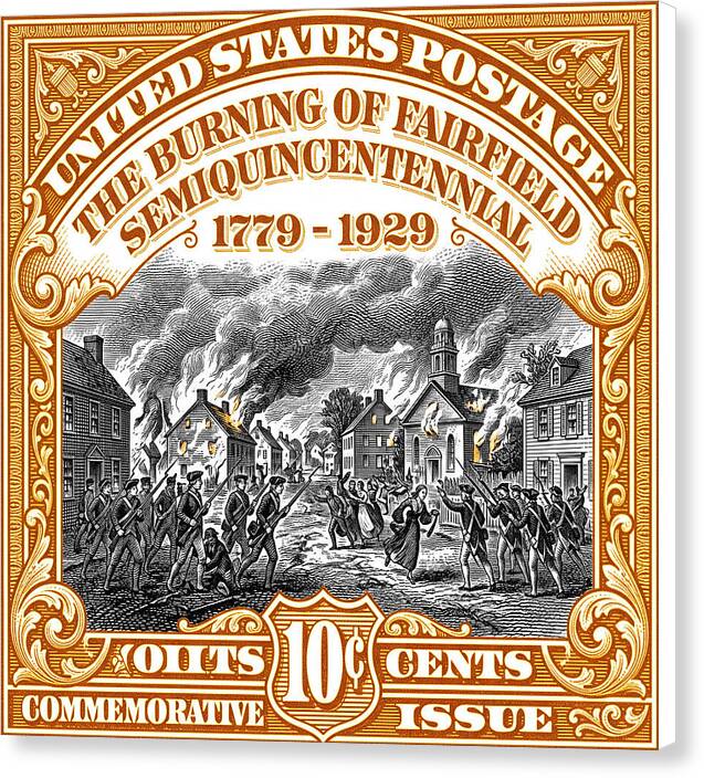 Burning of Fairfield 10c 2 - Canvas Print