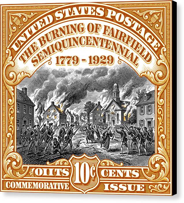 Burning of Fairfield 10c 2 - Canvas Print