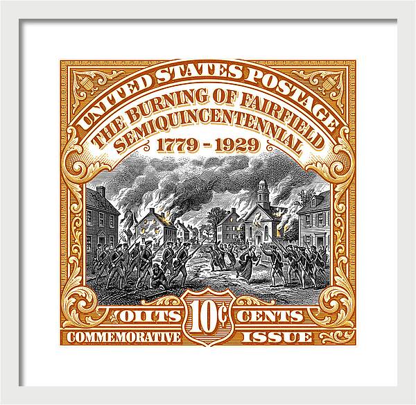 Burning of Fairfield 10c 2 - Framed Print