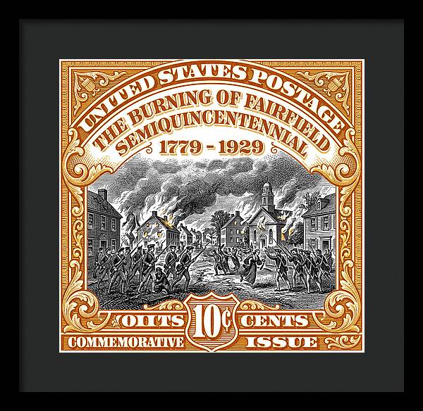 Burning of Fairfield 10c 2 - Framed Print