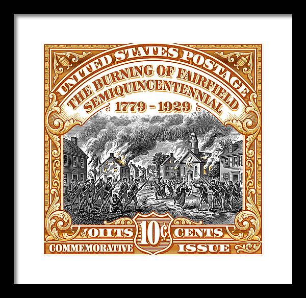Burning of Fairfield 10c 2 - Framed Print