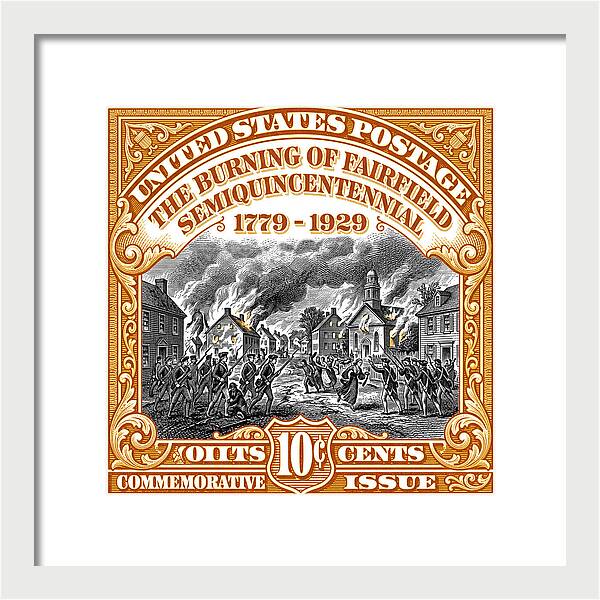 Burning of Fairfield 10c 2 - Framed Print
