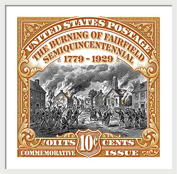 Burning of Fairfield 10c 2 - Framed Print