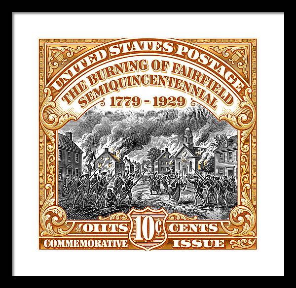 Burning of Fairfield 10c 2 - Framed Print