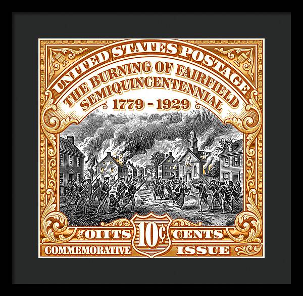 Burning of Fairfield 10c 2 - Framed Print