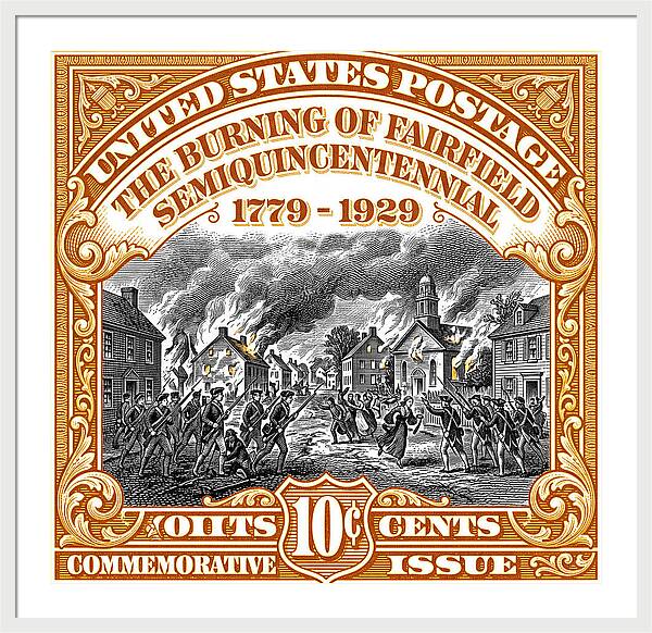 Burning of Fairfield 10c 2 - Framed Print