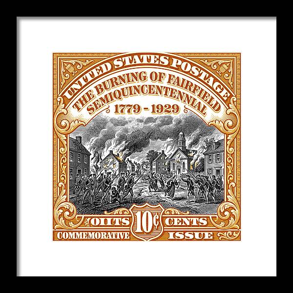 Burning of Fairfield 10c 2 - Framed Print