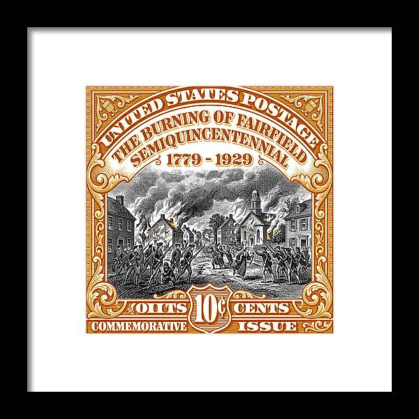 Burning of Fairfield 10c 2 - Framed Print