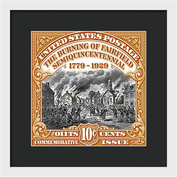 Burning of Fairfield 10c 2 - Framed Print