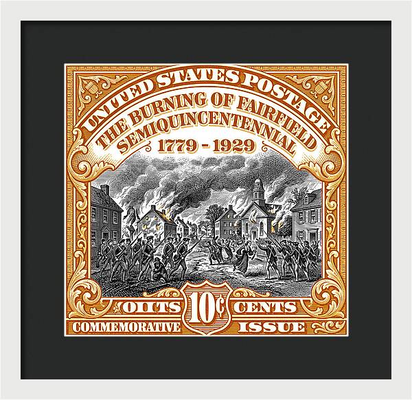 Burning of Fairfield 10c 2 - Framed Print