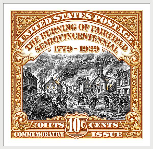 Burning of Fairfield 10c 2 - Framed Print