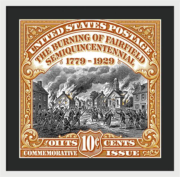 Burning of Fairfield 10c 2 - Framed Print