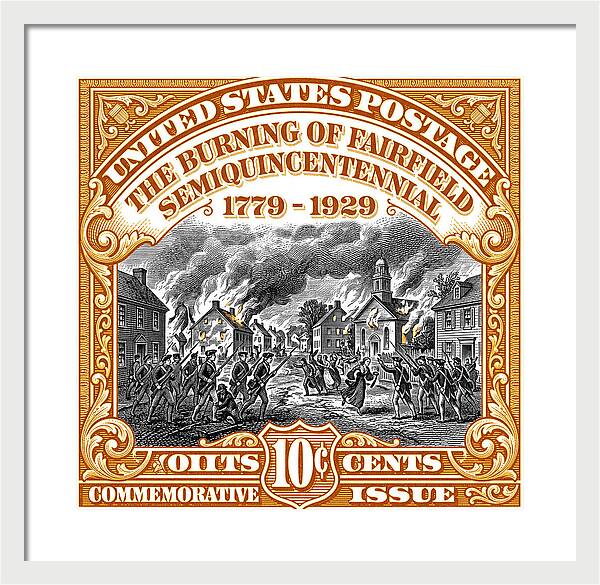 Burning of Fairfield 10c 2 - Framed Print